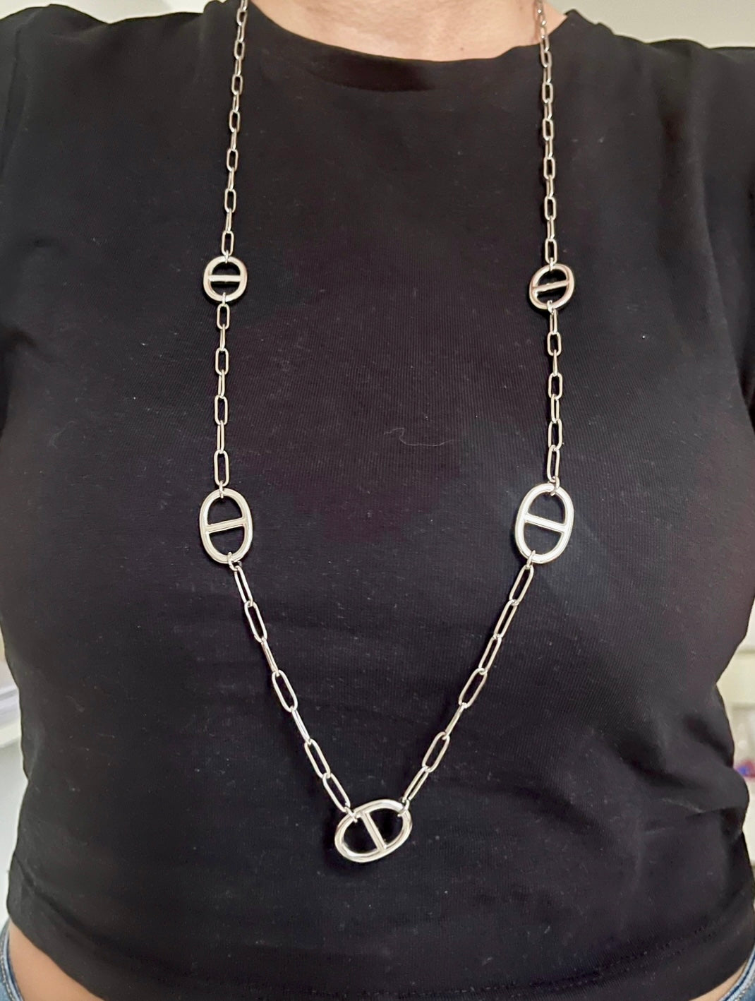 sautoir Thaïs (maille marine)