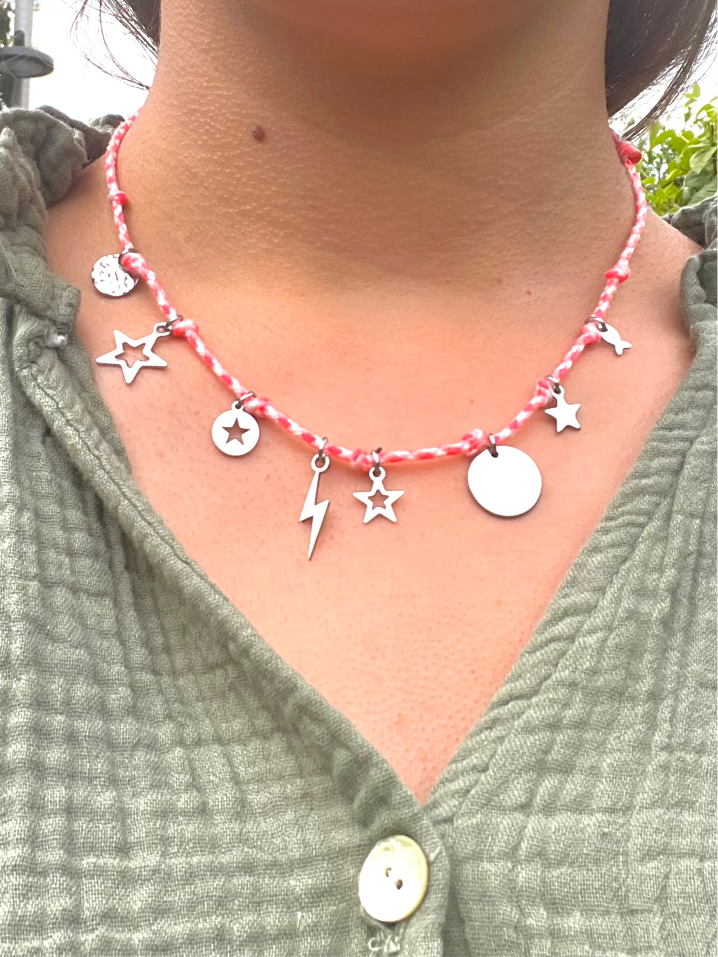collier Shana argenté