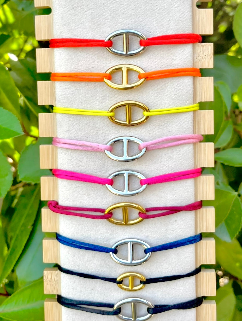 collier maille marine